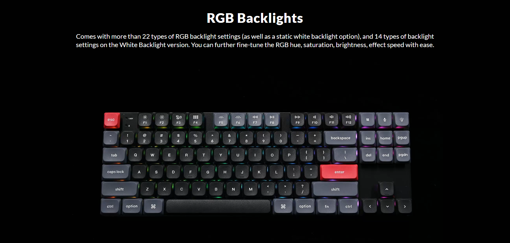 A large marketing image providing additional information about the product Keychron K1 Pro QMK/VIA RGB TKL Wireless Mechanical Keyboard (Brown Switch) - Additional alt info not provided